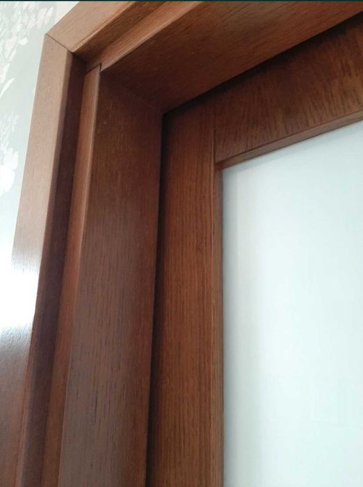 Drzwi wewnętrzne przesuwane przesuwne drewno, fornir dąb, 100 cm