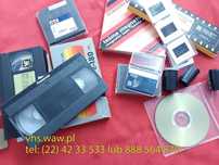 Przegrywanie kaset wideo VHS, audio, skanowanie zdjęć - cała Polska