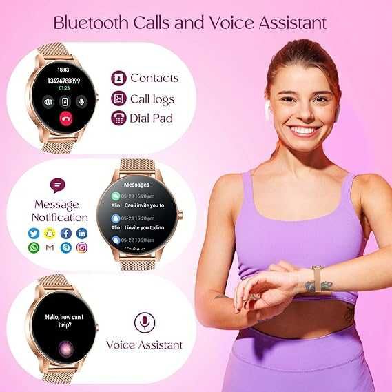 Smartwatch de mulher com 3 braceletes - NOVO