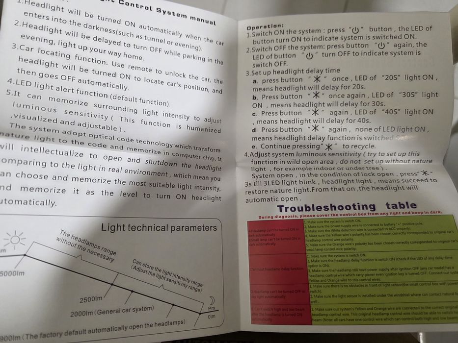 Módulo Sensor de Luz controlo automático óticas