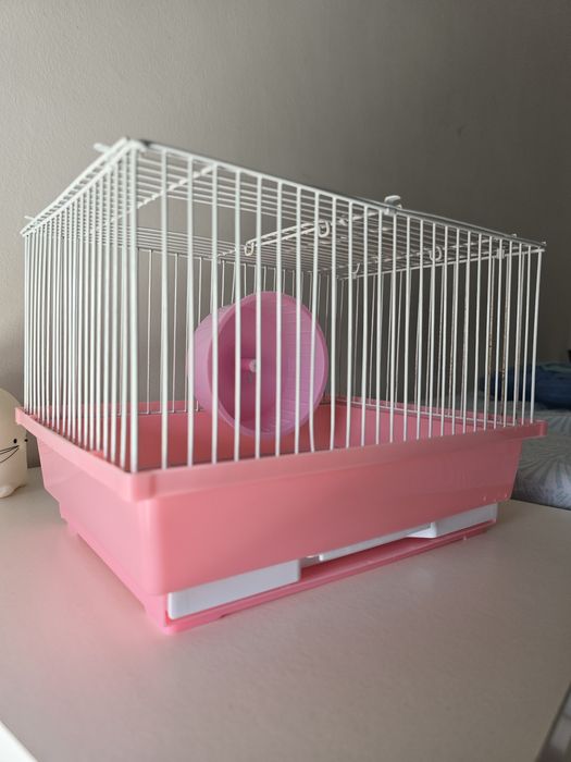 Gaiola de hamster rosa