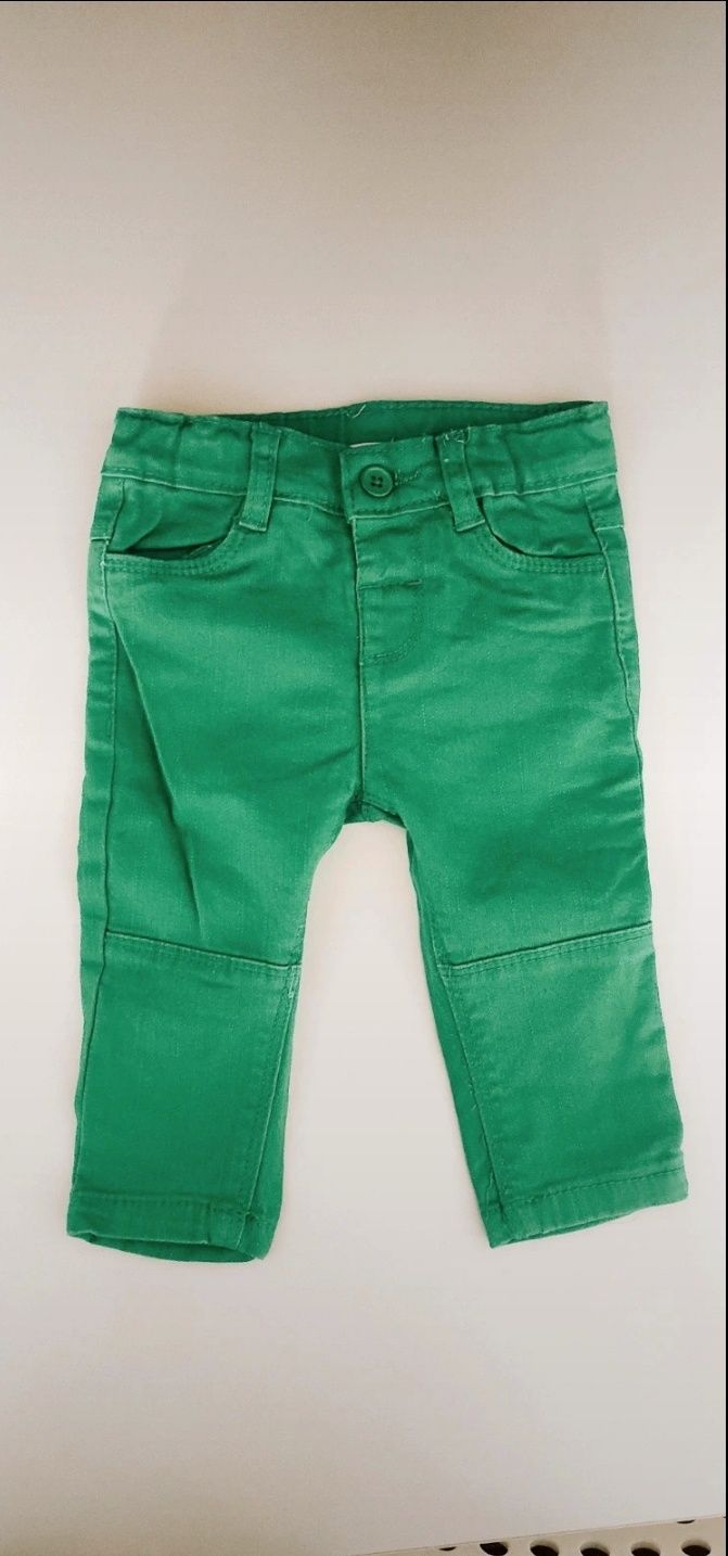 Spodenie jeansowe, niemowlęce, unisex, zieleń, 74, Pepco
