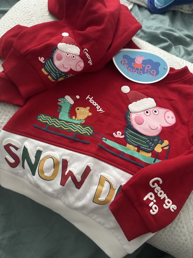 Peppa Pig Dres Zima Święta Zabawa Śnieg Mikołaj