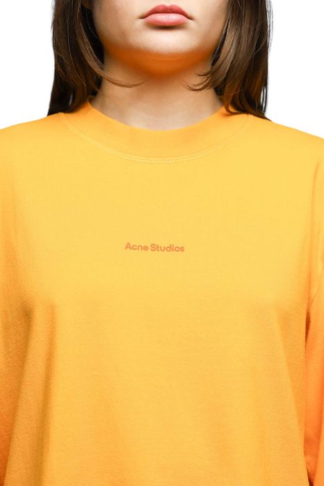 Лонглсів Acne Studios Erwin Long Sleeve Stamp Tee Orange