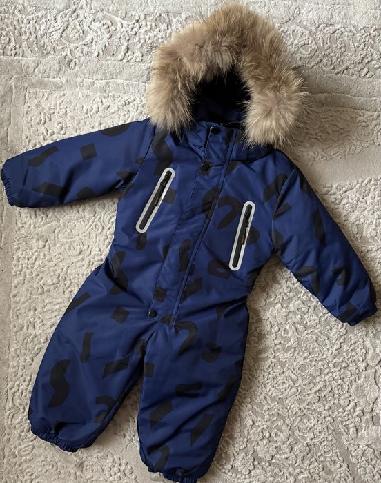 Дитячий зимовий мембранний термо комбінезон на хлопчика дівчинку86-110