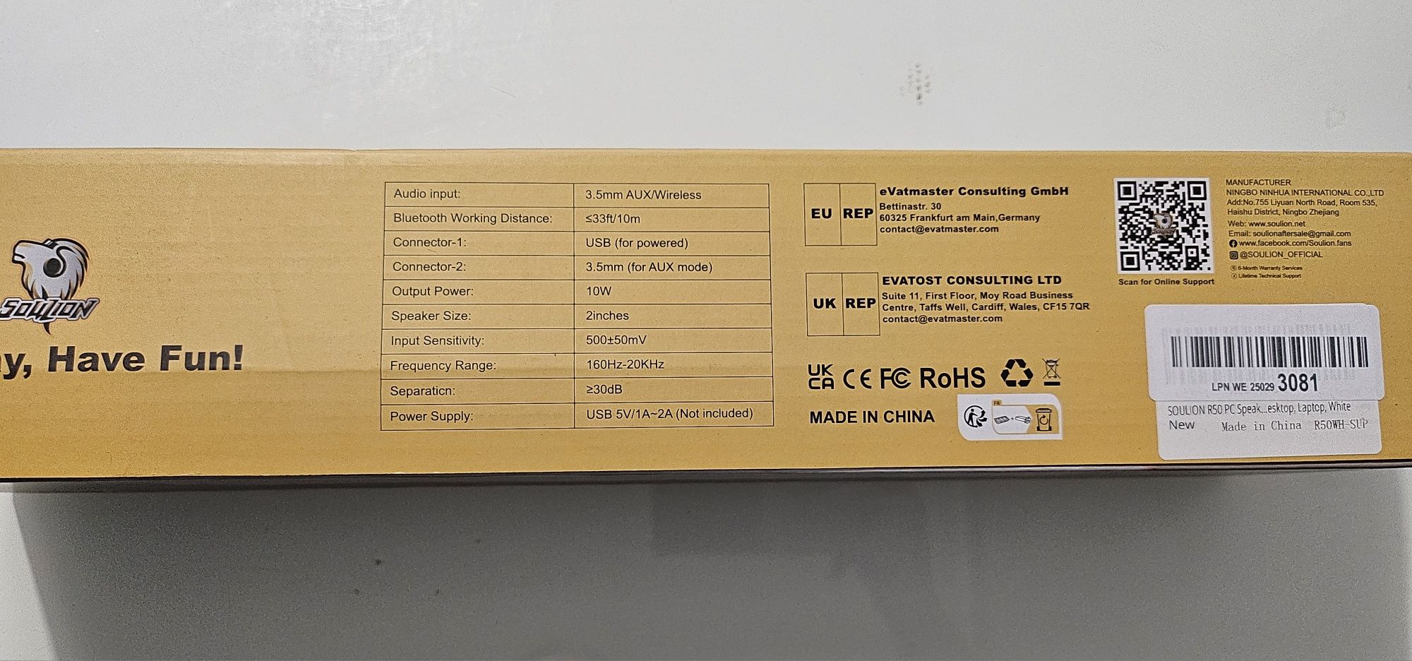 SOULION R50 Głośnik Bluetooth komputerowy - kolorowe światła