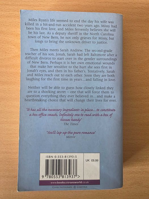 Livro "A Bend in the Road" de Nicholas Sparks