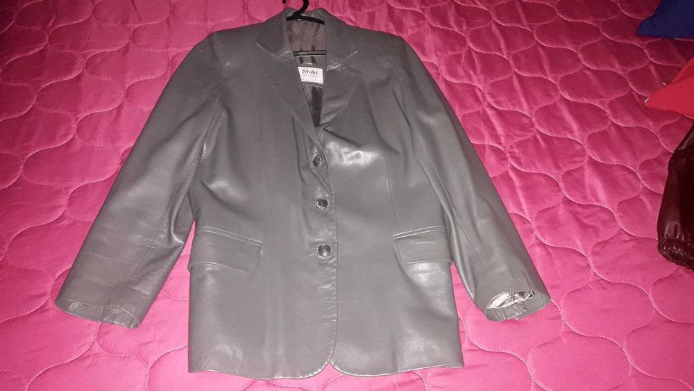 casaco pele verdadeira cor cinza