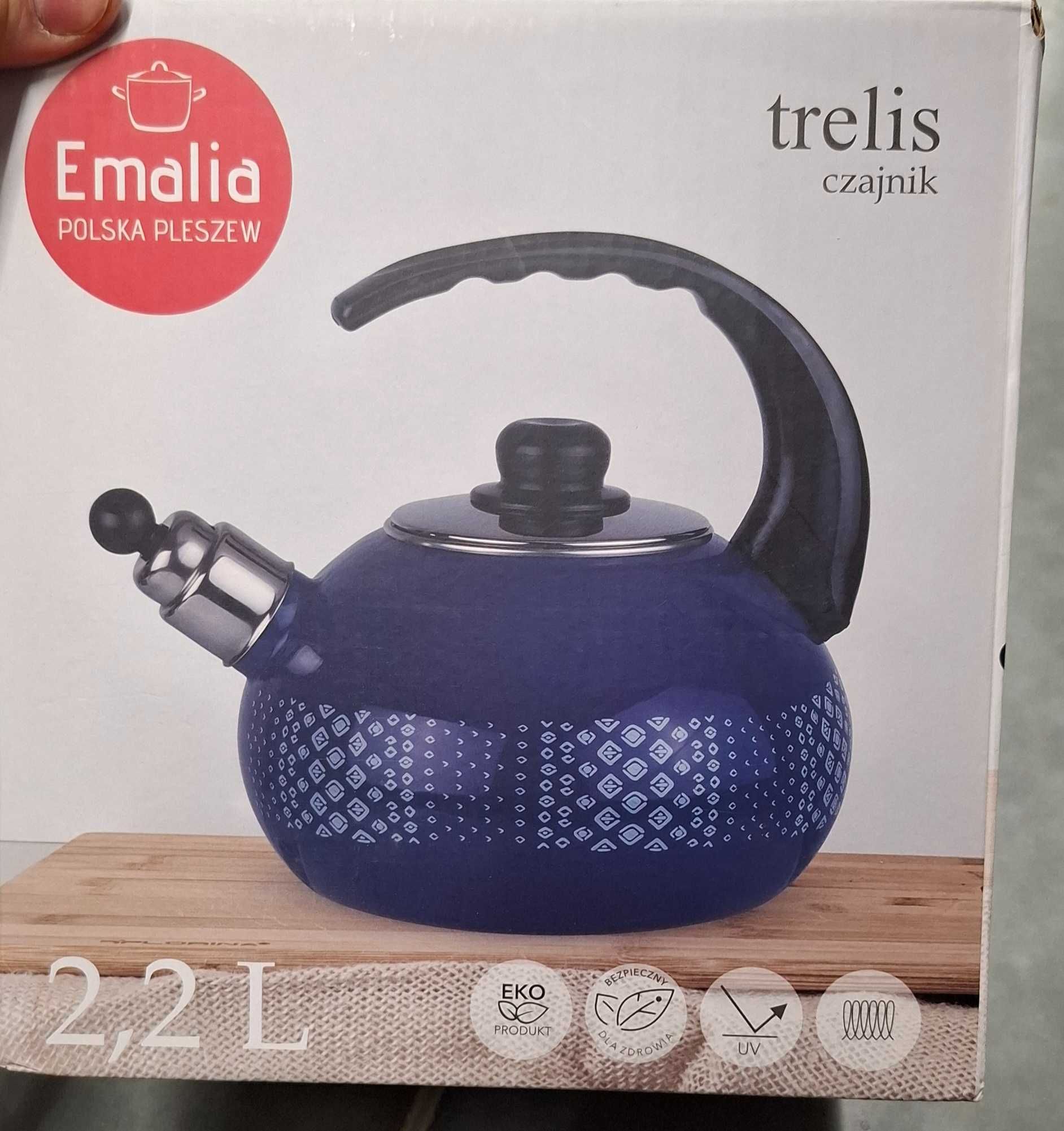 Czajnik Emaliowany Dekor Trelis 2.2L