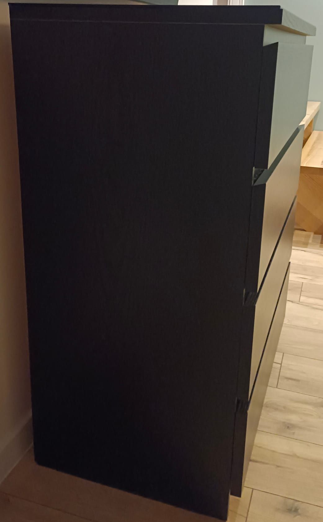 Komoda MALM IKEA 4-szuflady czarnobrąz 80x100cm