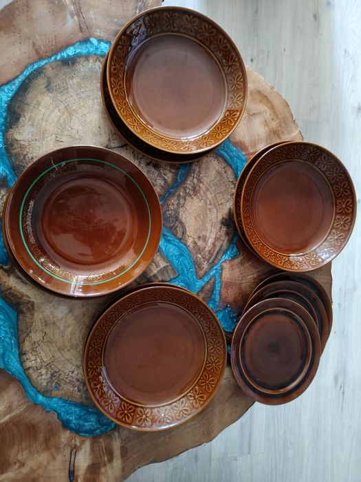 Talerze PRL prod.Pruszków tzw Kokardki PRL