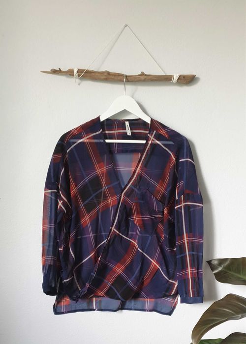 Koszula Luźna Granatowa Krata Medicine rozmiar S