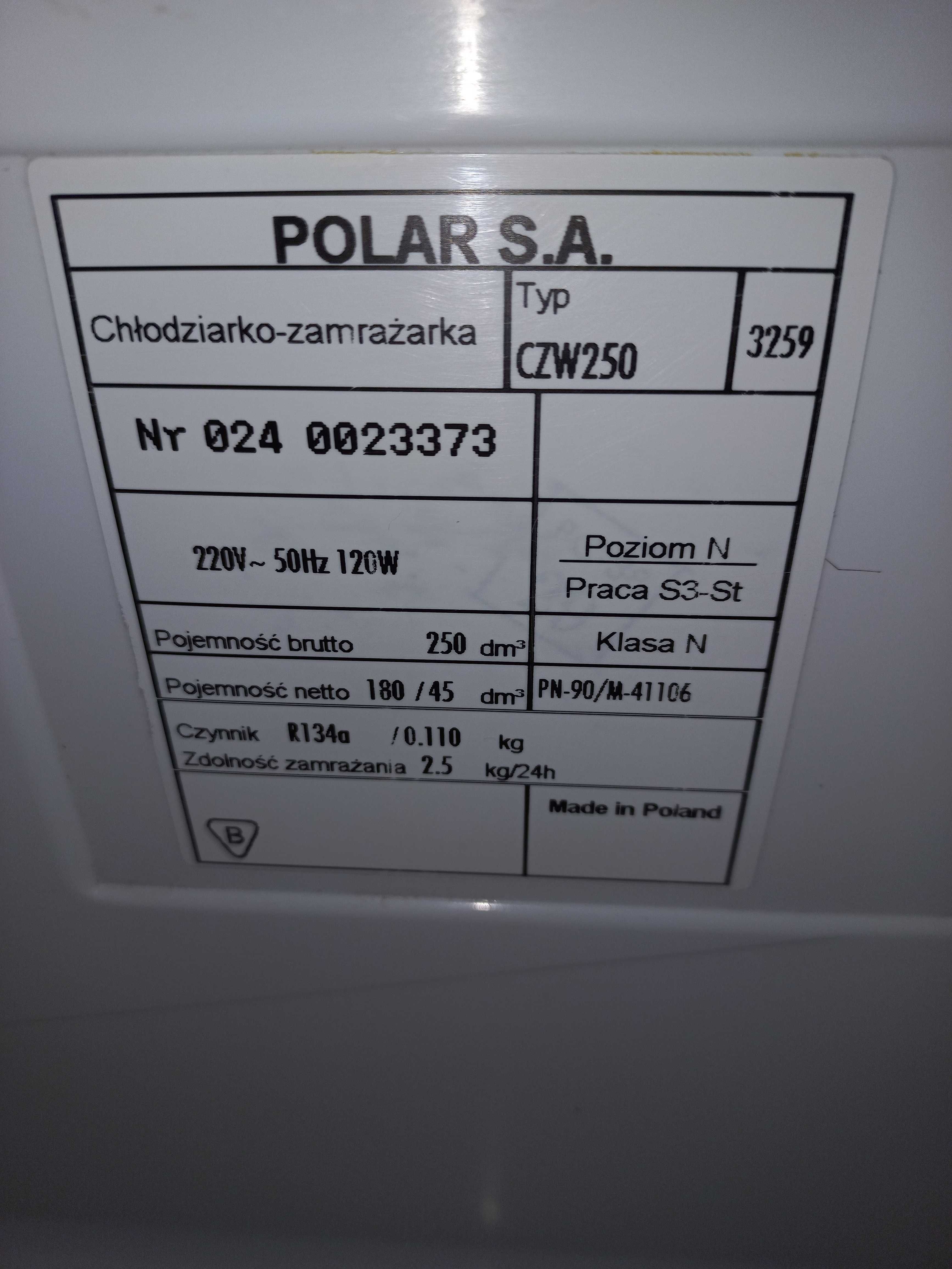 półki na drzwi lodówki POLAR CZW 250