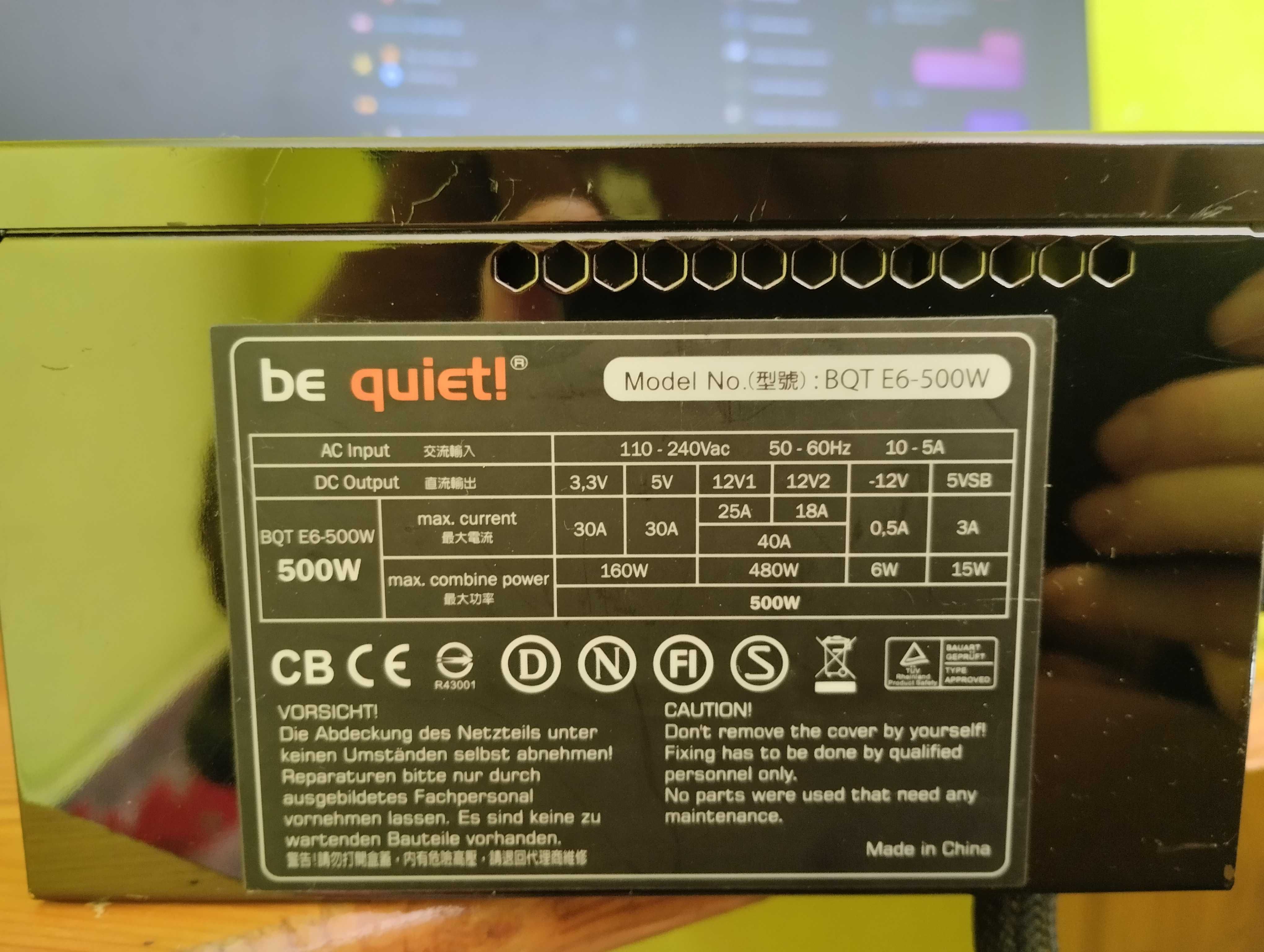 Zasilacz be quiet! BQT E6-550W