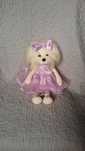 Przytulanka Piesek Lucky Mimi w Fioletowej Sukience 38 cm.