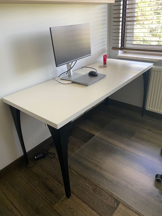 Nowe biurko biale 67X160 wys 75