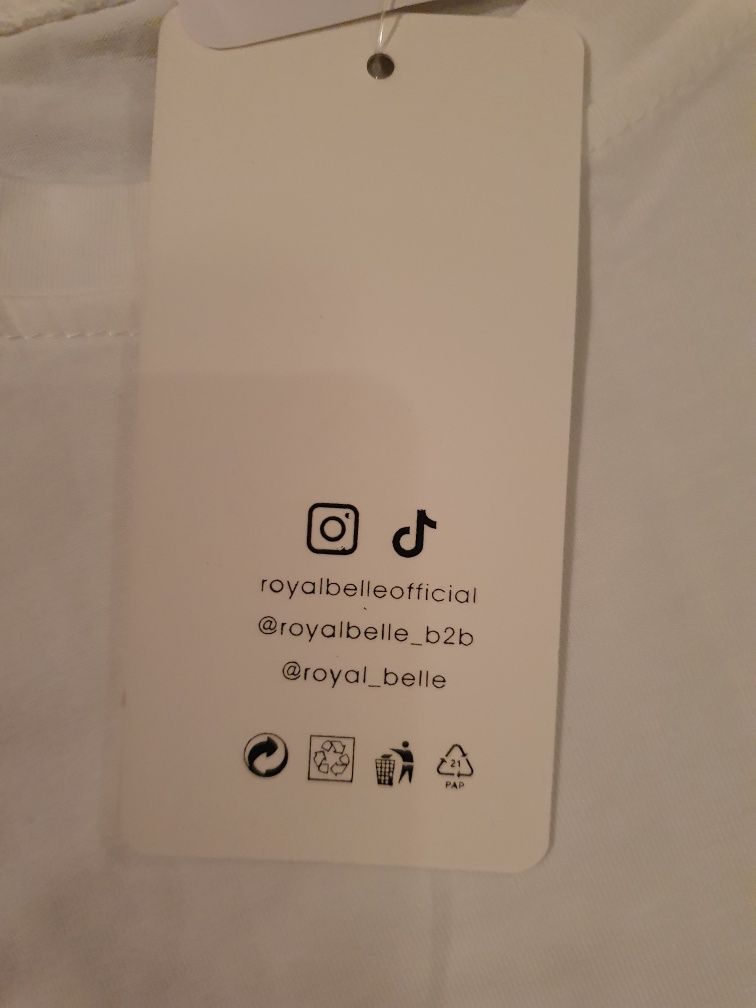 Bluzka biała, włoska, nowa 90% bawełna