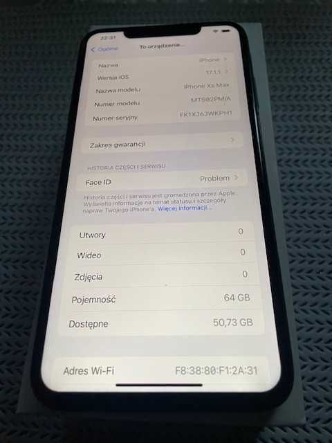 Apple Iphone XS Max 64 GB  czarny