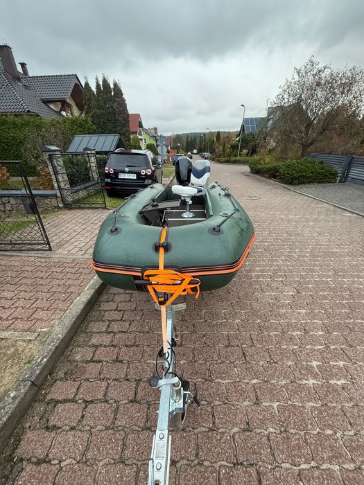 Ponton Kolibri+przyczepa+Mercury F10+Echosonda