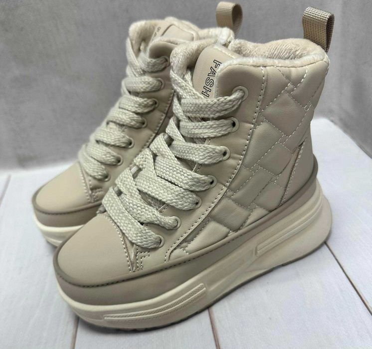 Зимові чоботи для дівчаток дутики Jong Golf  молочні 35 21,5 см