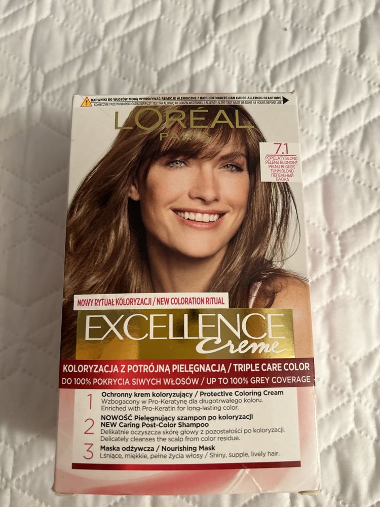 Farba do włosów L’Oreal 7.1 popielaty blond