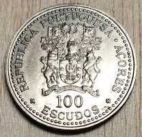 100 escudos X aniversário Autonomia Regional dos Açores 1986
