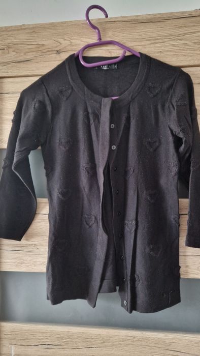 Sweter sweterek Mohito rozpinany czarny r.S