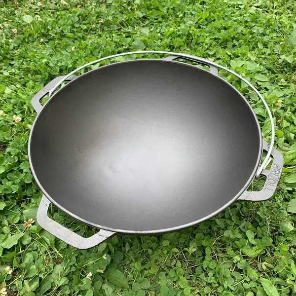 Казан Brizoll чавунний азіатський з кришкою-сковородою 4 6 8 10 12 15л