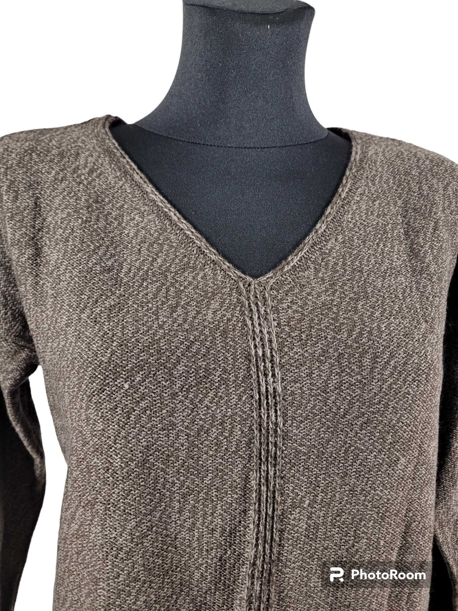 Nowy sweter BonPrix 36,S / 38,M melanż brązowy
