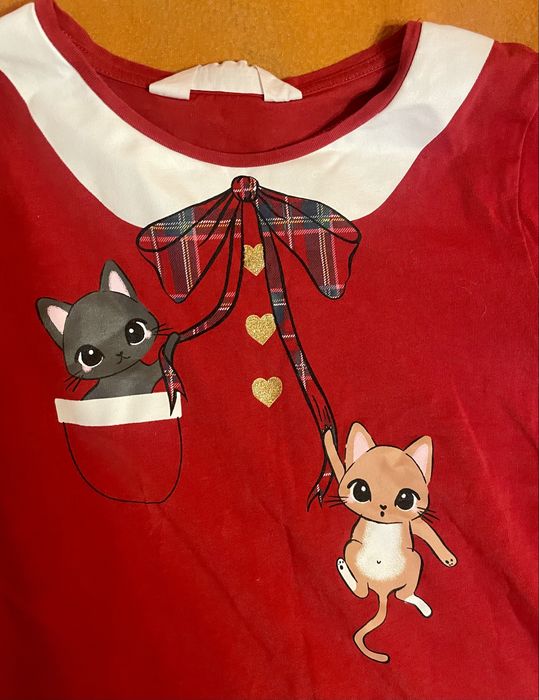 Bluzeczka czerwona święta h&m 122/128