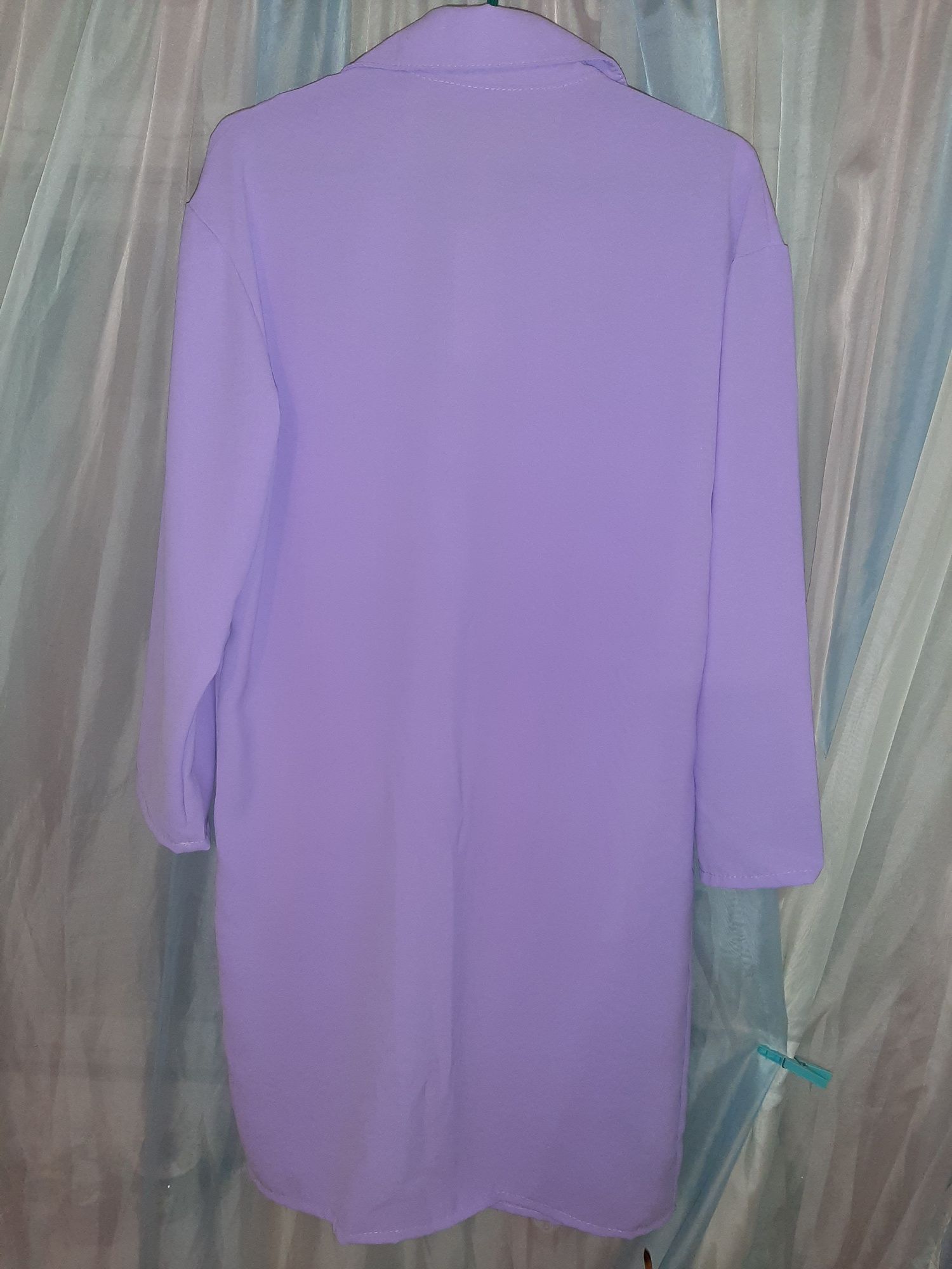 Летнее платье-рубашка(пляжная туника) размер 44÷48 цвет лаванда