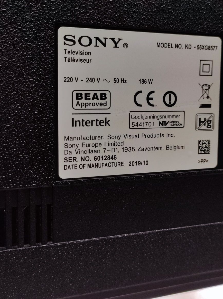 Телевізор SONY 55 /4K/ 120 Hz/ Android TV Wi-Fi /  55XG8577