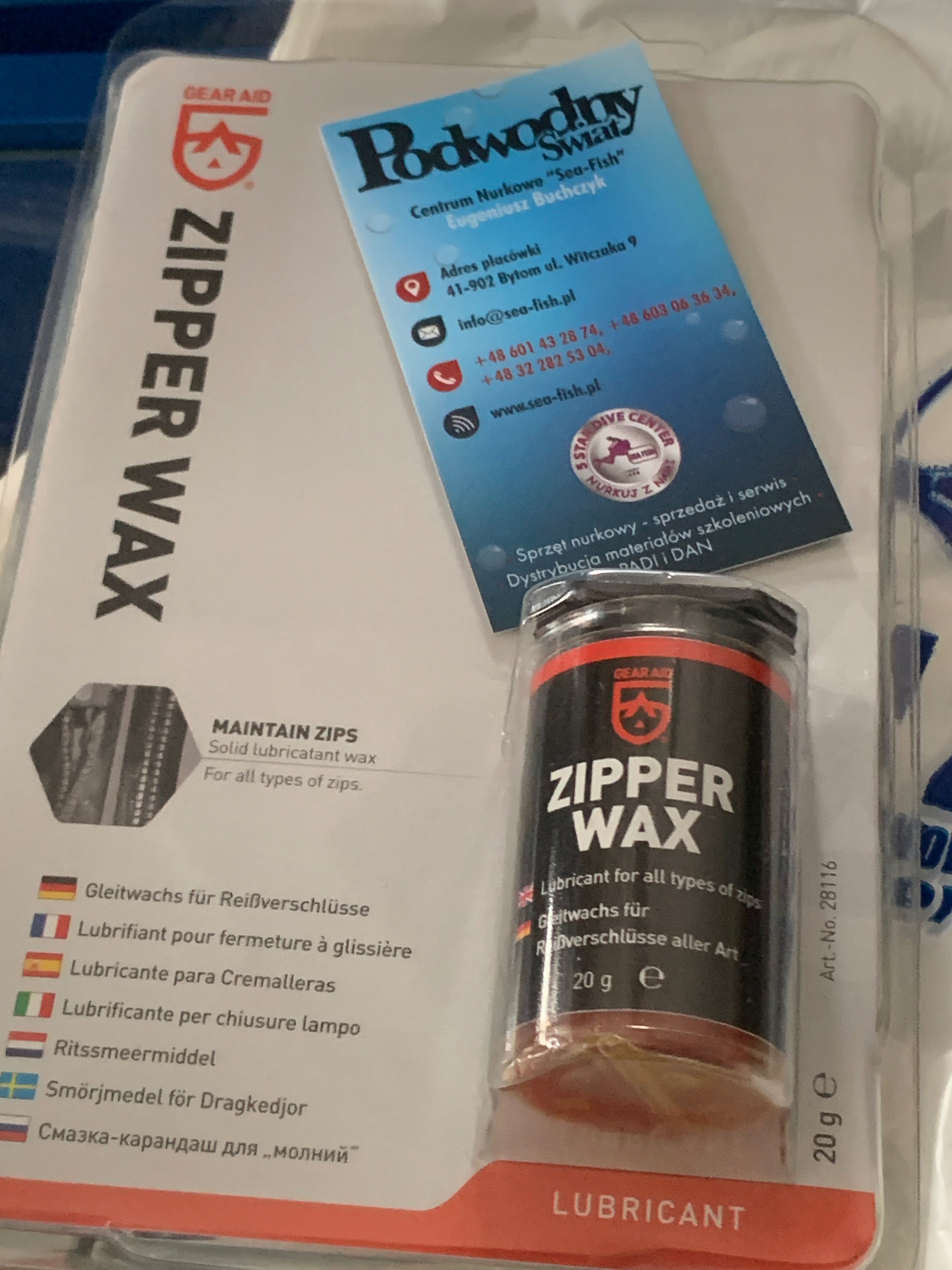 Wosk do zamków błyskawicznych Ziper Wax