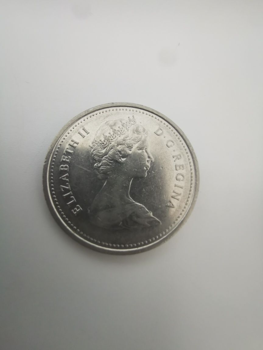 25 centów Kanada Królowa Elżbieta 1986r
