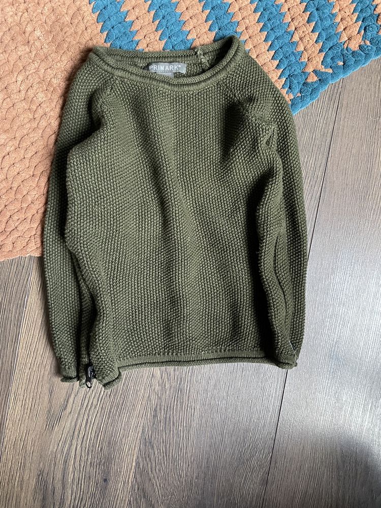 кофта,в'язаний светр хакі primark  3-4 роки