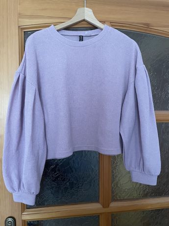Sweterek H&M Xs-m liliowy raz zalozony