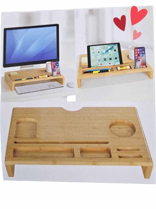 Organizer bambusowy, podstawka pod monitor, laptop, tablet WENKO