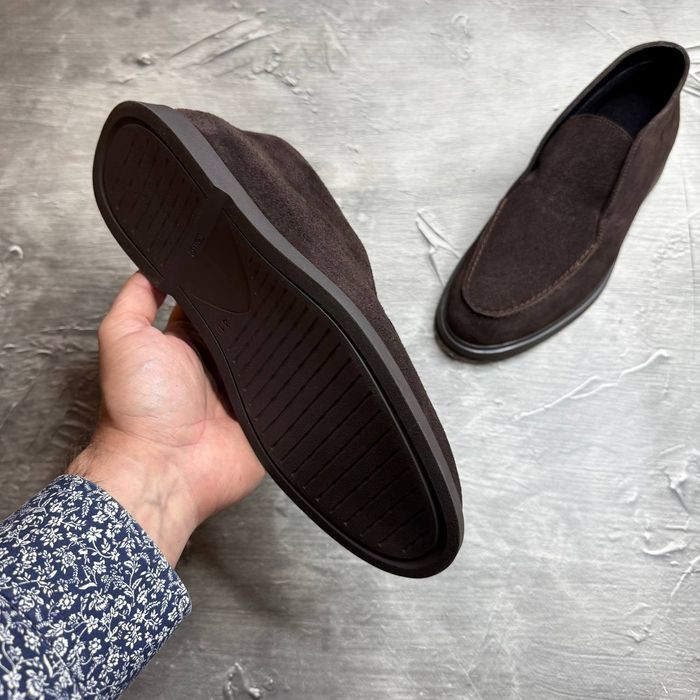 Ботинки Зимние ЛОФЕРЫ Замшевые мужские LORO PIANA! Замша + БАЙКА!