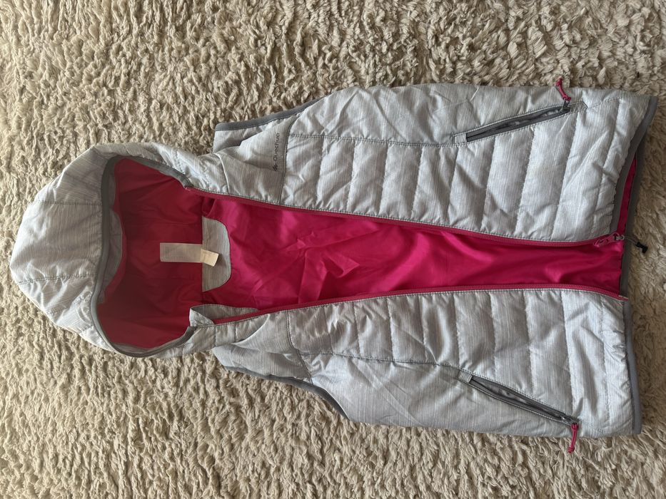 Kamizelka bezrękawnik szary Decathlon dziewczęcy roz.134-146