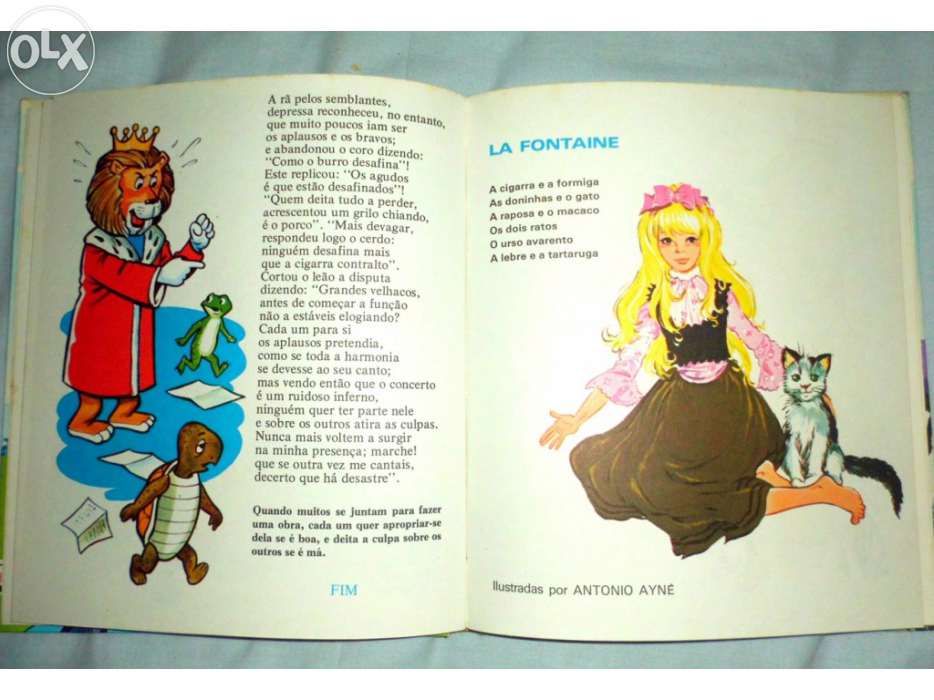 Livro infantil de fábulas