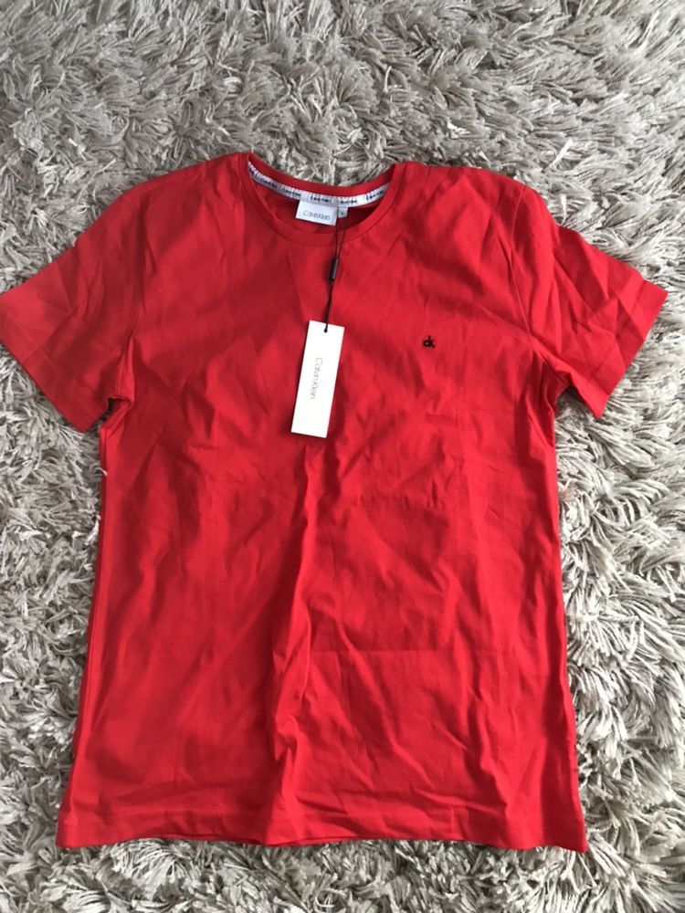 Koszulka t- shirt czerwona CK Calvin Klein rozm L