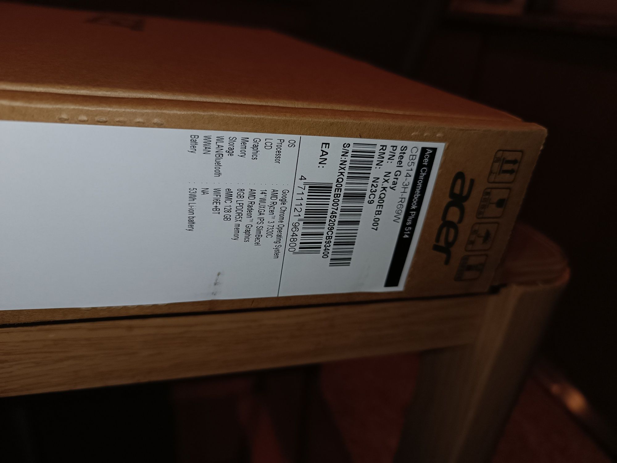 Portátil Acer Portátil ACER Chromebook Plus 514 CB514-3H