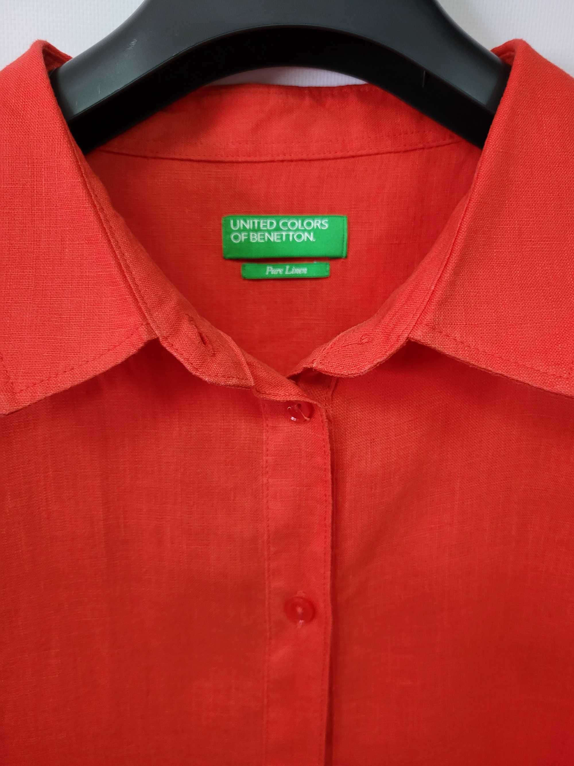 Сорочка льон Benetton, розмір XL-XXL