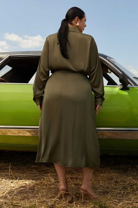 Спідниця демі трапеція штучний шовк марки Vovk великого розміру