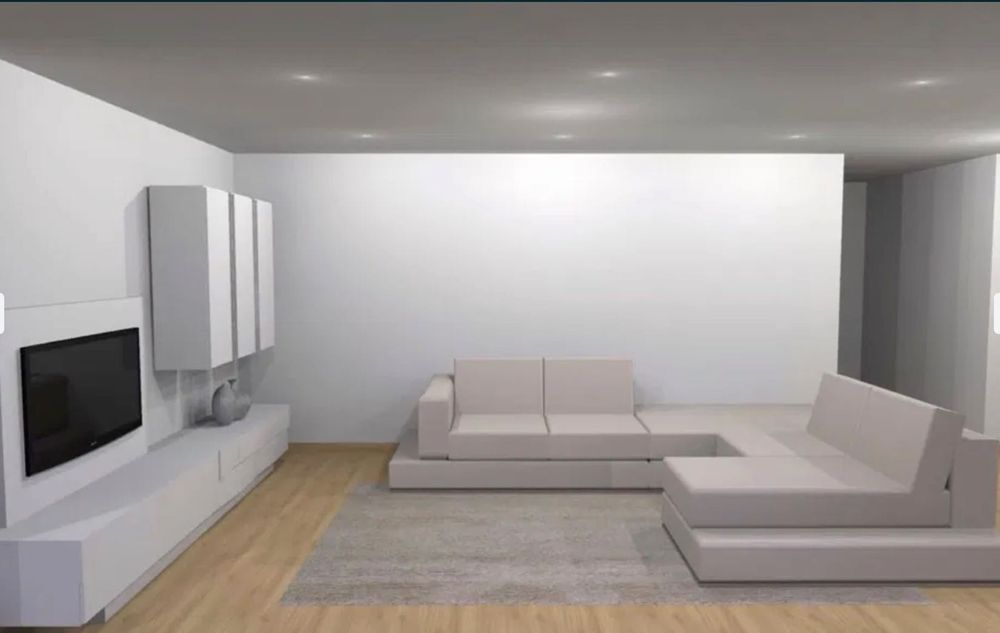 Sofá com formato em U com chaise longue e 5 lugares