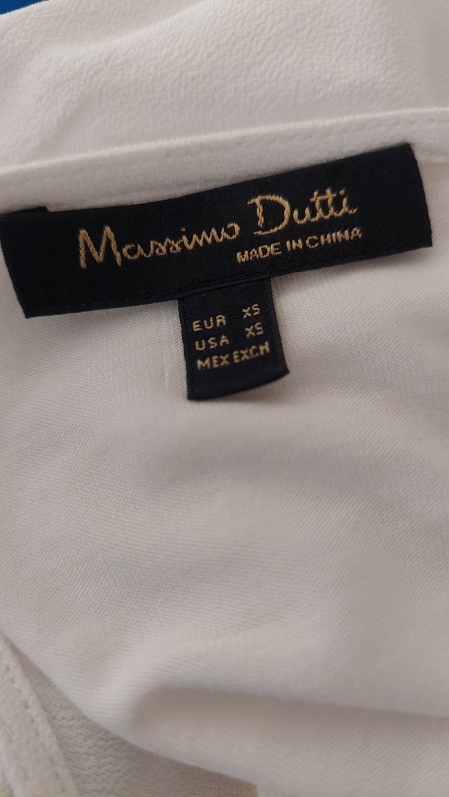Massimo Dutti Italy jedwabista bluzka biel premium r XS