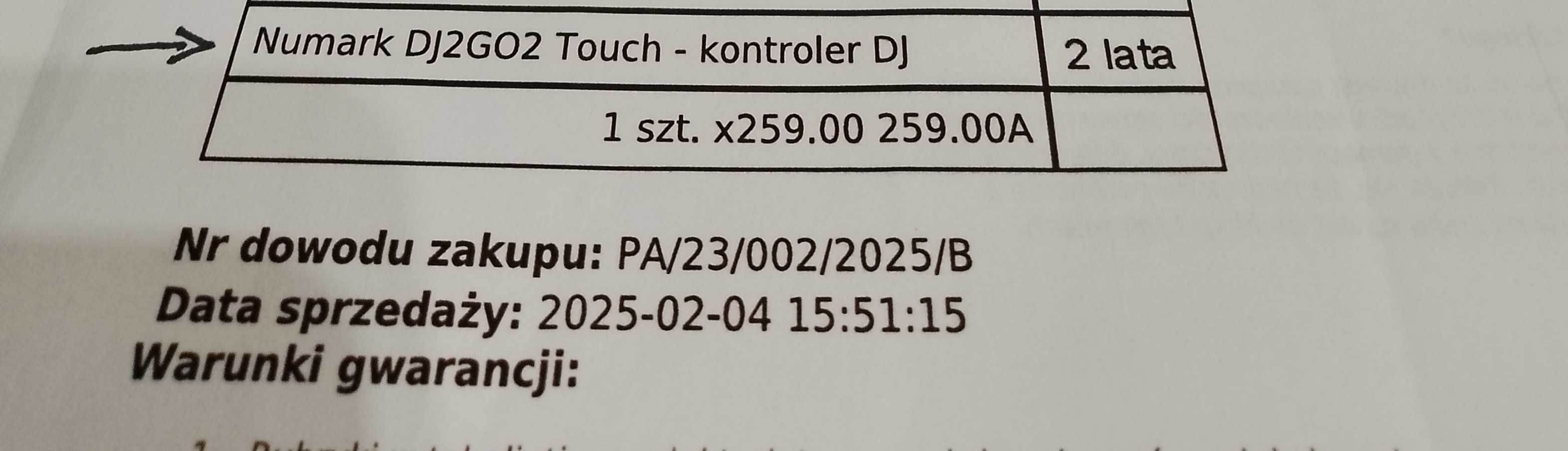Numark DJ2GO2 TOUCH nowy