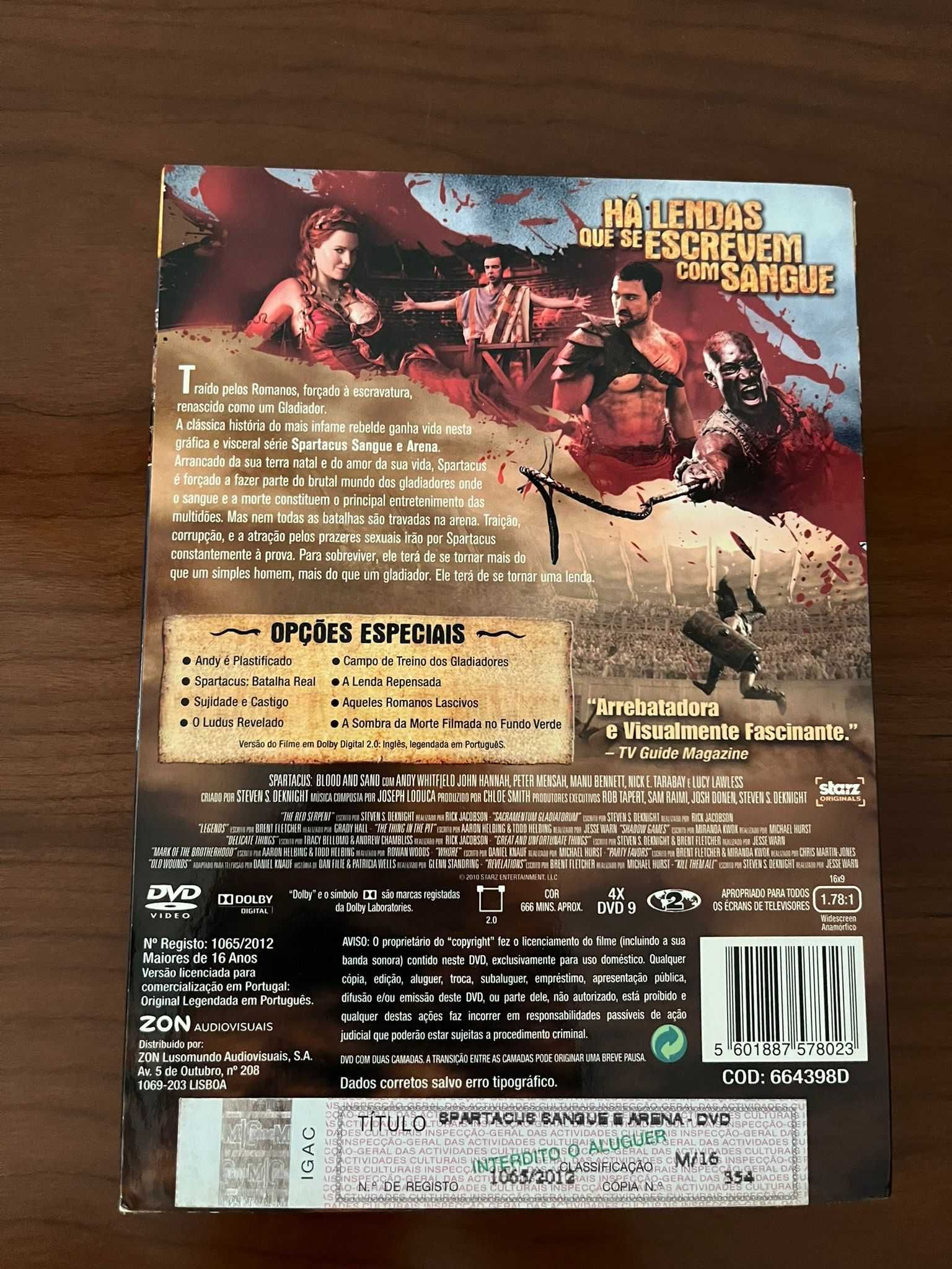 PACK DVDs - Séries: Os Tudors + Rome + Spartacus