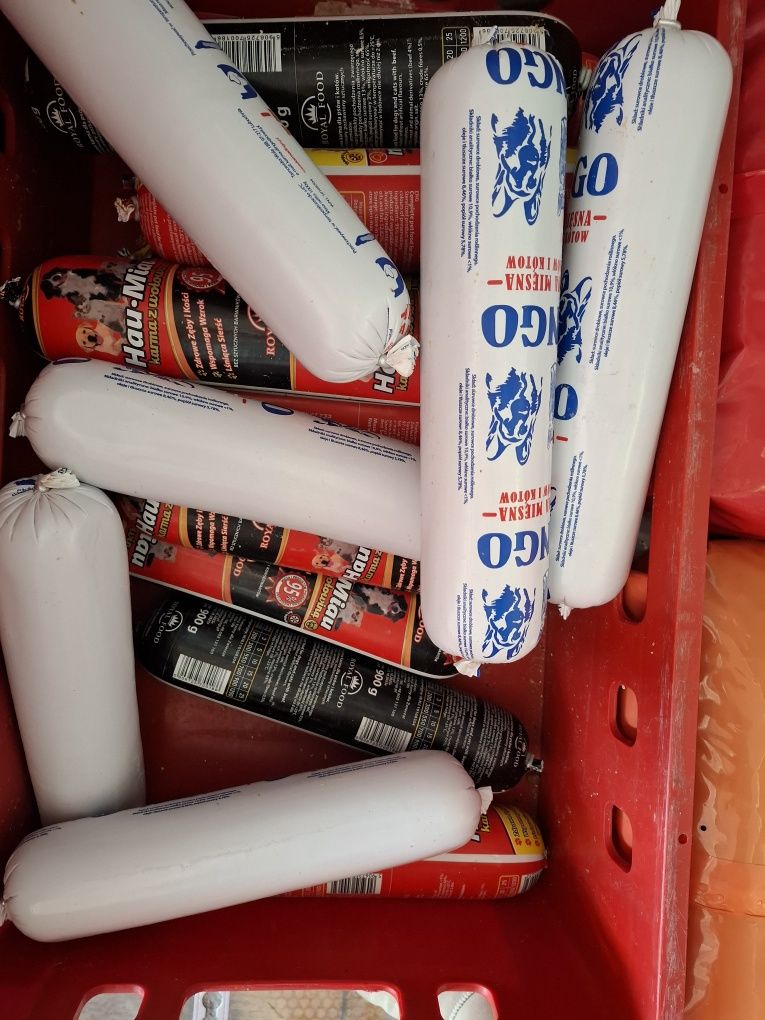 Karma Kiełbasa pies kot mięso dla psa kota 1 kg