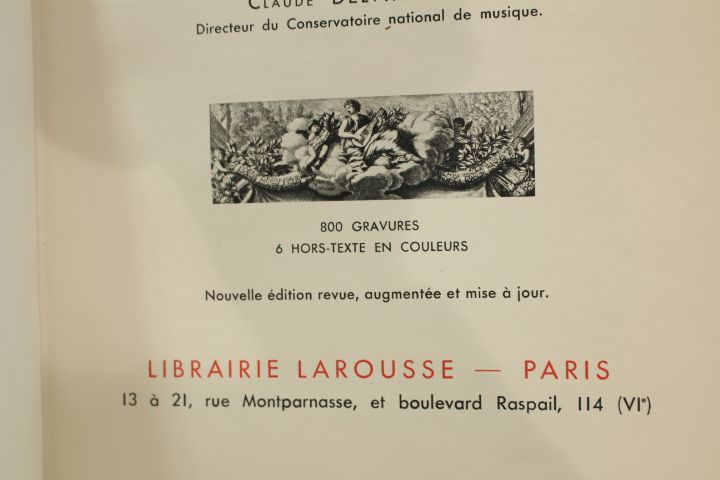 La musique des origines a nos jours - Larousse Livro Raro 1946